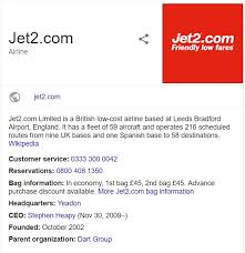 Jet2 Customer Service Contact Numbers Helpline 0800 408 1350