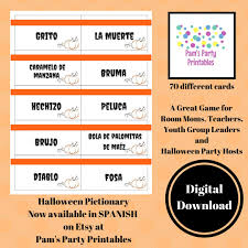 Spanish Halloween Pictionary Charades Hangman Espanol Etsy Halloween Party Host Christmas Party Themes Trick Or Treat Games Movies, tv shows, books and more looking for a challenge in charades? spanish halloween pictionary charades