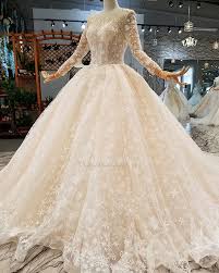Preise vergleichen und bequem online kaufen! Petticoatkleid Lange Tull Perlen Lange Armel Luxus Glitzernden Glitzer Creme Brautkleider Transparentes Mit Schleppe Spitzen Online Ricici Com
