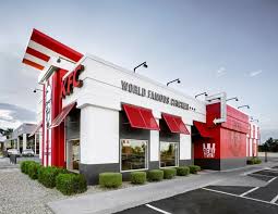 Kfc S Redesigned Store Looks Like A Half Finished Banksy Looks Fachadas Comerciais Fachada
