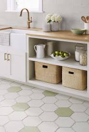 Bergo xl floor tile edge trim, 2.5 x 14.8, 10 pack. Annie Selke Farmhouse Hex White Porcelain Wall And Floor Tile 8 X 8 In In 2021 Wall And Floor Tiles Green Tile Floor Flooring