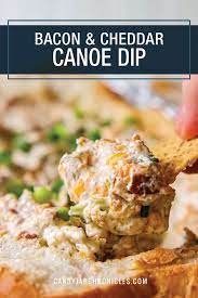 Bacon Cheddar Canoe Dip Recipe Easy Casserole Recipes Delicious Dips Recipes Hot Snacks