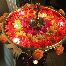 Diwali Decor Urli Flowers Diwali Decorations Diwali Decorations At Home Flower Decorations
