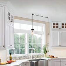 Shop Lnc Modern Farmhouse 1 Light Plug In Clear Glass Jar Pendant Lighting W 5 X H 46 375 Overstock 25454944