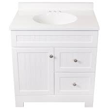 Here, your favorite looks cost less than you thought possible. Style Selections Ellenbee 30 In White Bathroom Vanity Combo With Cultured Marble Top And Integral Sink Sink Lowe S Canada