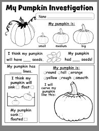 Pumpkin Investigation Kindergarten Science Fall Kindergarten Preschool Science