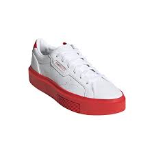 The shoe's 3d printed midsole is coded to move forward with every stride. Adidas Sleek Super Freizeit Sneakers Fiorucci Style Fur Damen In Weiss Rot Footworx Online Store Sneakers Casual Streetwear
