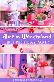 Alice In Wonderland First Birthday Party Kara S Party Ideas Alice In Wonderland Tea Party Birthday Onederland Birthday Party First Birthday Party Themes