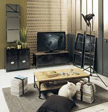 Meuble Tv Indus A Roulettes En Metal Et Bois Effet Vieilli L 115 Cm Wayne Maisons Du Monde Industrial Tv Unit How To Antique Wood Metal Sideboard