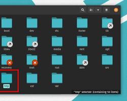 Image of Linux temporary file /tmp
