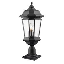 Filament Design Presley 3 Light Black Outdoor Pier Mount Cli Jb048025 The Home Depot