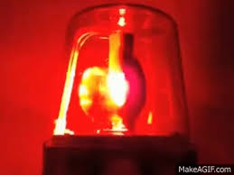 A triangle with an exclamation mark inside, used as a warning or alert. Red Siren Gifs Tenor
