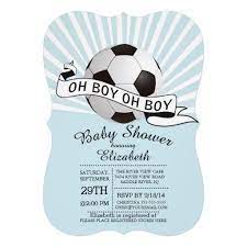 Modern Oh Boy Soccer Boys Baby Shower Invitation Zazzle Com Soccer Baby Showers Baby Shower Invitations For Boys Soccer Baby