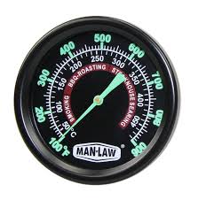 Man Law Bbq Series Grill Smoker Thermometer W Glow In The Dark Dial Grillen