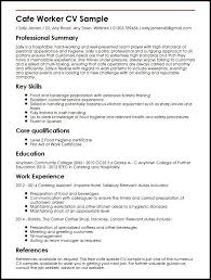 Cafe Worker Cv Sample Myperfectcv Job Resume Examples Resume Examples Job Resume