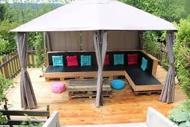 Pallets Made Furniture Under Garden Gazebo Deck Gazebo Garden Gazebo Pallet Outdoor