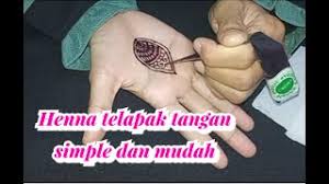 Henna tangan simpel design, 01. Henna Telapak Tangan Simple Youtube