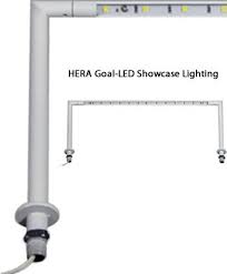 Hera Goal Led Showcase Lighting The New Goal Led Is The Perfect Solution For Any Type Of Glass Retail Dis Retail Display Cases Light Display Creative Lighting
