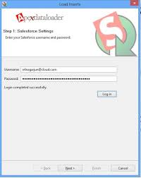 How To Login Data Loader And Insert Data Data Login Salesforce
