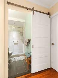 If you're working with a really small space you could bring the door width down to 28 inches or 71cm, even down to 24 inches or 61cm as an absolute. Small Bathroom Ideas Bob Vila