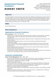 The financial coordinator assists in a variety of financial projects and activities. Financial Coordinator Resume Samples Qwikresume