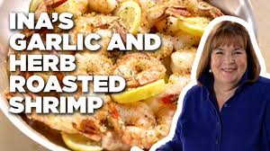 Traeger's grilled shrimp cocktail features a spicy cocktail sauce. How To Make Ina S Garlic And Herb Roasted Shrimp Barefoot Contessa Cook Like A Pro Food Network Youtube