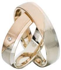 Silk Matt White Gold And Rose Gold Wedding Ring With Polished Rail In 2020 Wedding Rings Rose Gold Wedding Rings Cool Wedding Rings