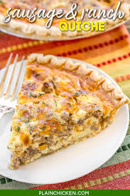 Sausage And Ranch Quiche In 2020 Breakfast Brunch Recipes Quiche Recipes Easy Brunch