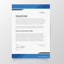 This is what distinguishes it from regular letters. Download Letterhead Template With Blue Colors For Free Letterhead Template Letterhead Design Letterhead