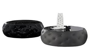 A glass coffee table will be in your house for a long time, and you will see it every day, therefore make sure to buy the one that suits the interiors of your house and which is easier to maintain. Coffee Table Round With A Filler Of Polyurethane Foam Upholstered With Leather Or Cloth Top With Glass Glam Glass Bonaldo Luxury Furniture Mr