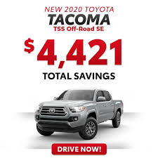 Research toyota tacoma model details with tacoma pictures, specs, trim levels, tacoma history, tacoma facts and more. Toyota Tacoma Specials At Toyota Of Boerne