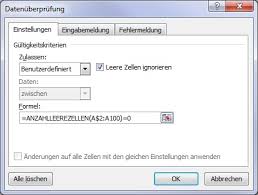 Leere tabellen zum bearbeiten / leere urkunden zum ausdrucken : Die Eingabe Von Leeren Zellen In Einer Excel Tabelle Verhindern Computerwissen De