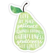 Fruit Of The Spirit Watercolor Pear Sticker Fruit Of The Spirit Spirit Drawing Bubble Stickers