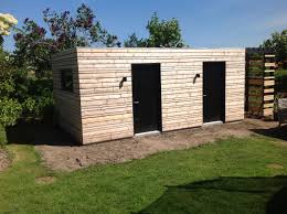 Workshop Shed Insulated Wooden Construction Untreated Spruce Facade Aluminium Detailing Architect Torben Kjaer Garten