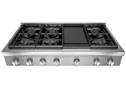 4 burner gas downdraft cooktop