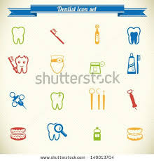 Dental Icon Set In Color Stock Vector Oral Health Care Oral Health Teeth Care