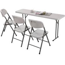 Find great deals on dining table in your area on offerup. Kitchen Dining Furniture Sale Sumo St 1872s 6ft Solid Top Folding Working Table With Set Of 3 Folding Chairs Plastic Table Training Table Dining Table Furniture Home Living Furniture Tables