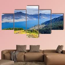 Queenstown Aerial View With Wallart Arie View Queenstown Walldecor Homedecor Wallhanging Canvasprint Wall A Wall Canvas Multi Panel Canvas Wall Art