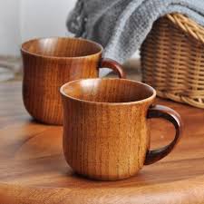 Natural Wooden Cup Wood Coffee Tea Juice Milk Water Mug Etsy Beer Wood Mugs Wood Mug