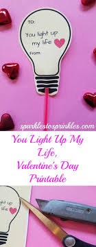 You Light Up My Life Valentine S Day Printable Glow Stick Valentine Glow Stick Valentine Printable Valentines For Kids