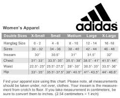 adidas joggers size chart