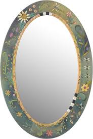 Oval Mirror In 2020 Mirror Painting Painting Mirror Frames Oval Mirror
