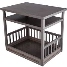 Ikea side table lack (brown black), 3/4in thick mdf board, screws, white spray paint can (3), wood glue, decorative solid wood table feet last, you will need to shop for a dog bed cushion. New Age Pet Dog Bed Nightstand Grey Healthypets