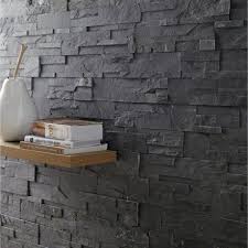 Plaquette De Parement Elegance En Pierre Naturelle Noir Briquette De Parement Parement Mural Mur En Pierre