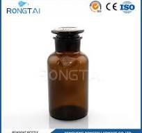 Rongtai Chemical Lab Equipment Suppliers Wide-Mouth Clear Glass Reagent  Bottle China Wide Mouth Reagent Bottle with Glass Lid