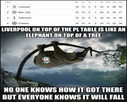 These animals could at any time break free from their bonds but because they. Liverpool On Top Of The Table Is Like An Elephant On A Tree Tosyne2much On Scorum