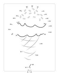 Free printable dot to dot coloring pages. Summer Dot To Dot Skip Counting Worksheets By 2s By 5s And By 10s Itsybitsyfun Com