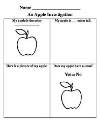 Kindergarten Apple Investigation Editable Apple Kindergarten Preschool Apple Theme Kindergarten