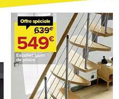 Toutes les habitations à étage nécessitent l'installation d'un si vous êtes contraint par un mur au pied de l'escalier, le quart tournant sera alors plus adapté. Offre Escalier Gain De Place Chez Castorama