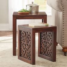 What makes them such a classic choice? Home Decorators Collection Maharaja Walnut 2 Piece Nesting End Table 0652100960 The Home Depot Nesting End Tables Decor Home Decor